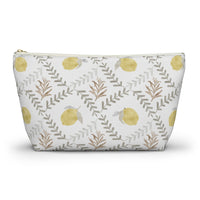 Lemon Tile Accessory Pouch w T-bottom in Gray